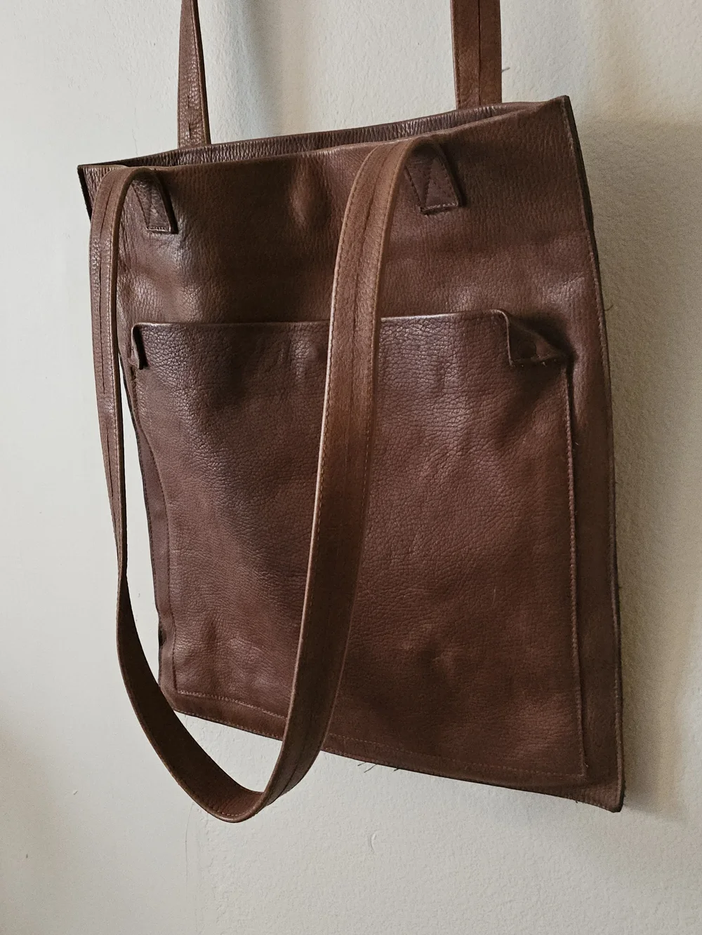 Classic Brown Leather Tote Bag 160